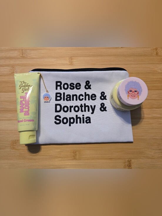 Golden Girls Other - 💫🧓 NWT Golden Girls Sophia Makeup Bag Maple Blossom Hand Cream & Scrub Set